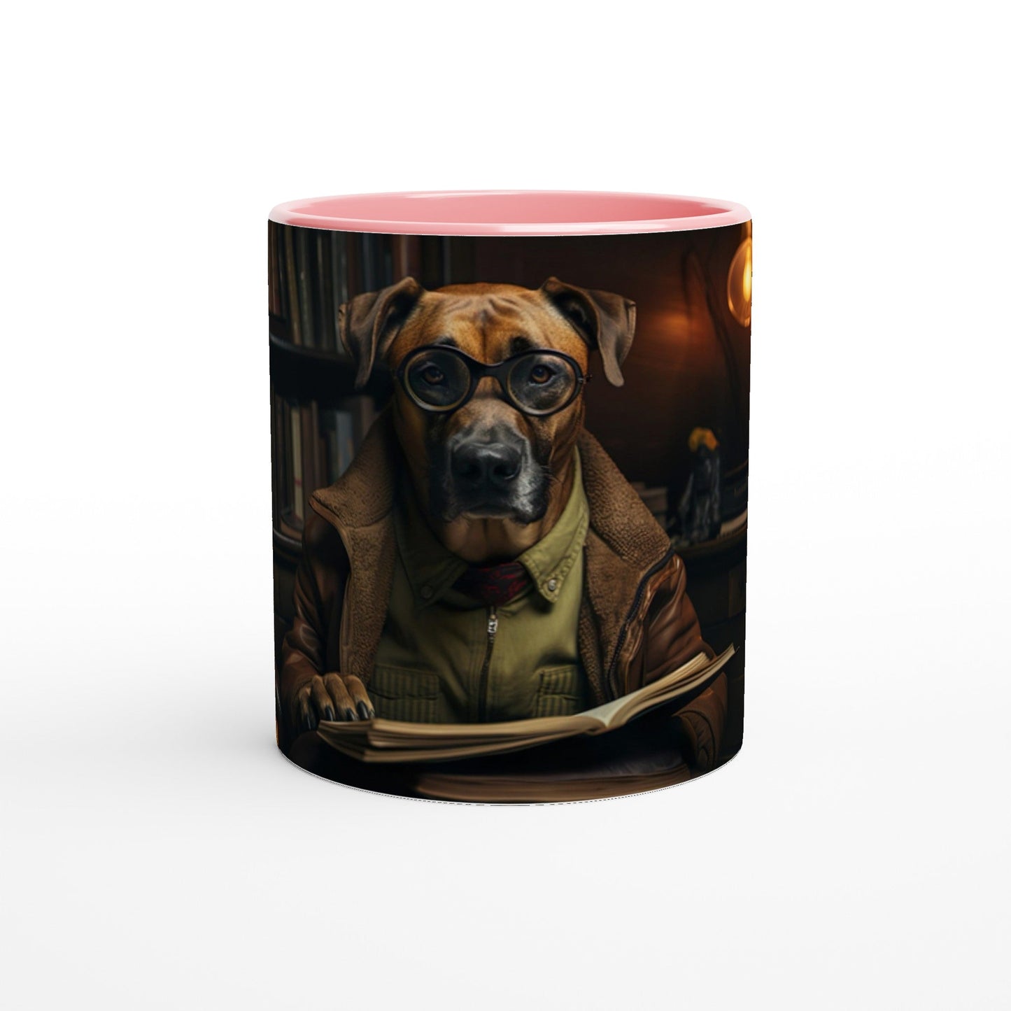 11oz Two-Tone Coffee Mug with vintage design of Rhodesian Ridgeback - Hobbster