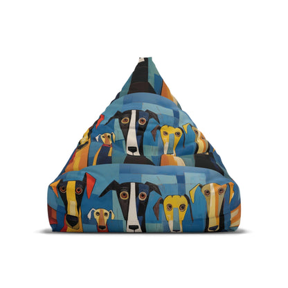 Bean Bag Chair Cover Featuring The Original Dog Pack - Hobbster