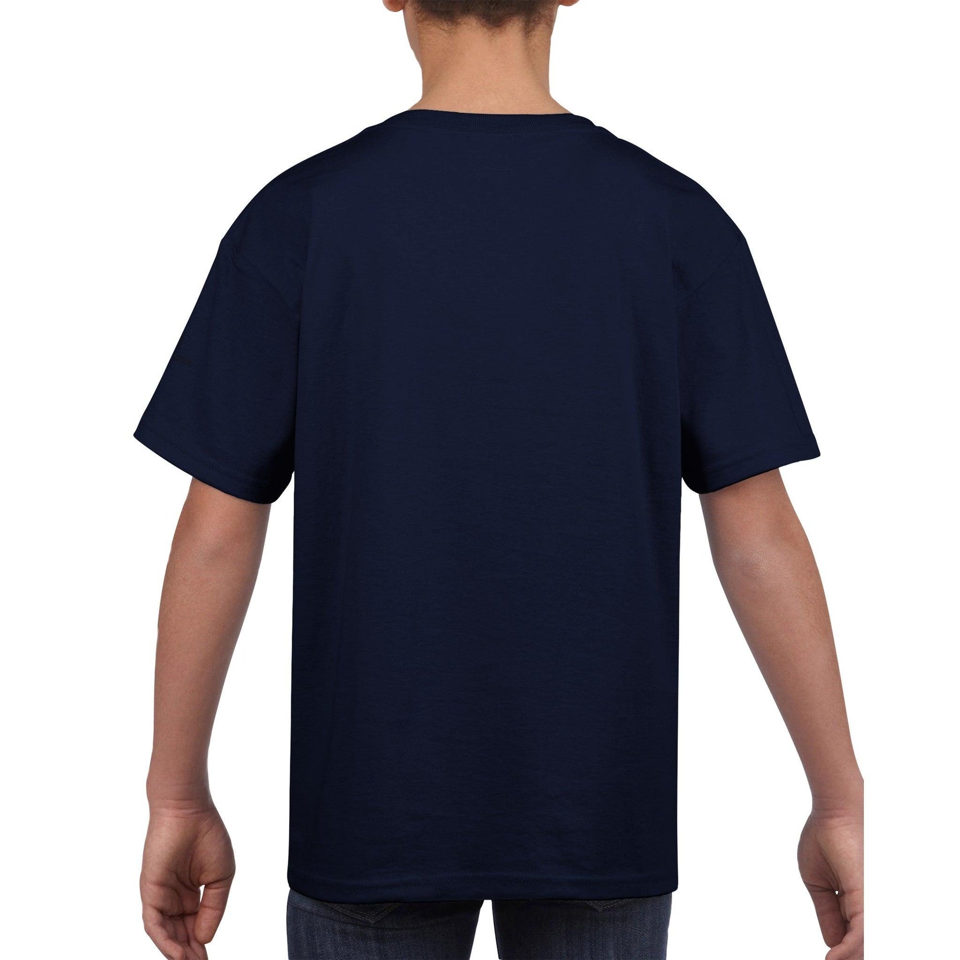 Classic Kids Crewneck T-shirt featuring Rhodesian Ridgeback Paper Quill Design - Hobbster