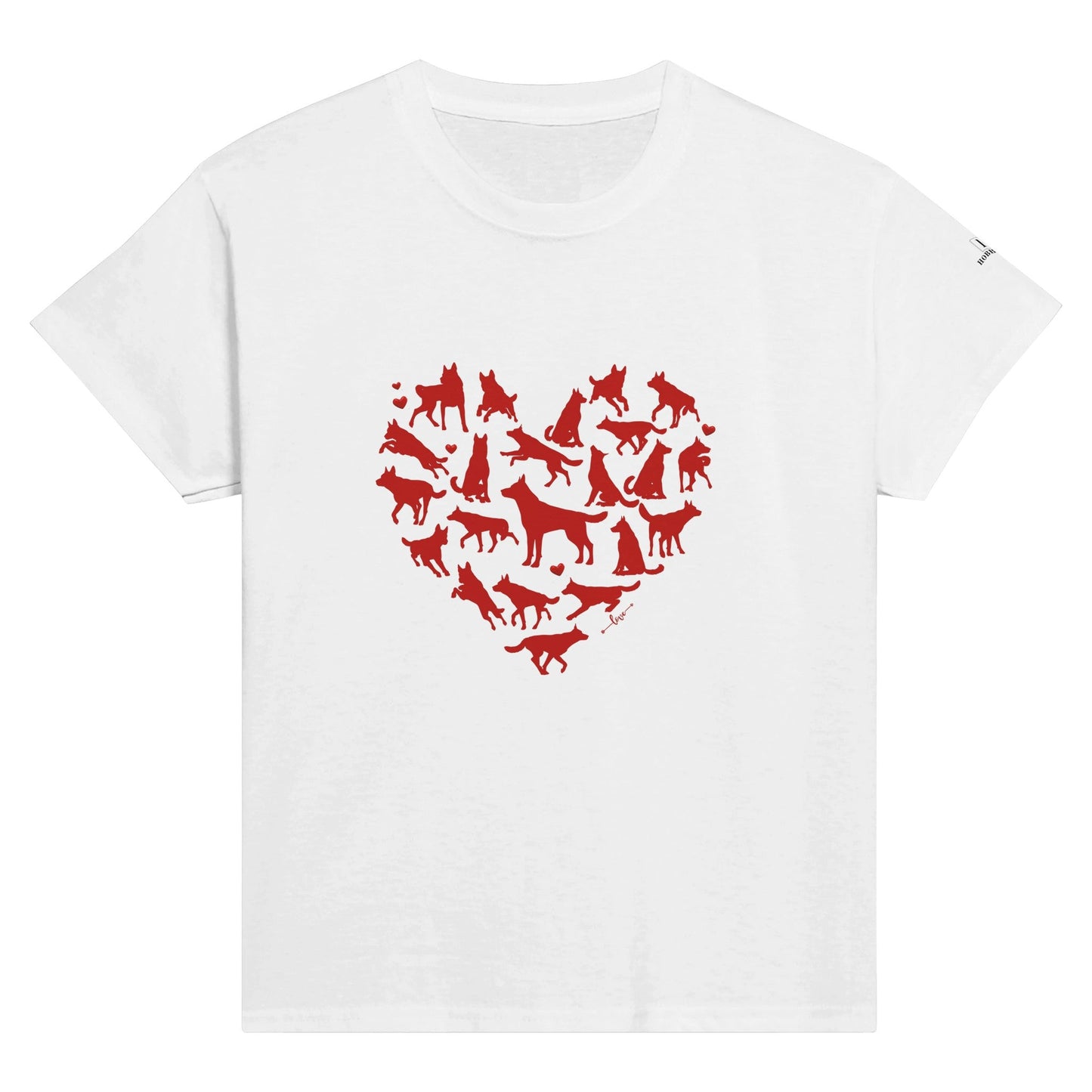 Classic Kids Crewneck T-shirt with German Shepherd Heart - Hobbster