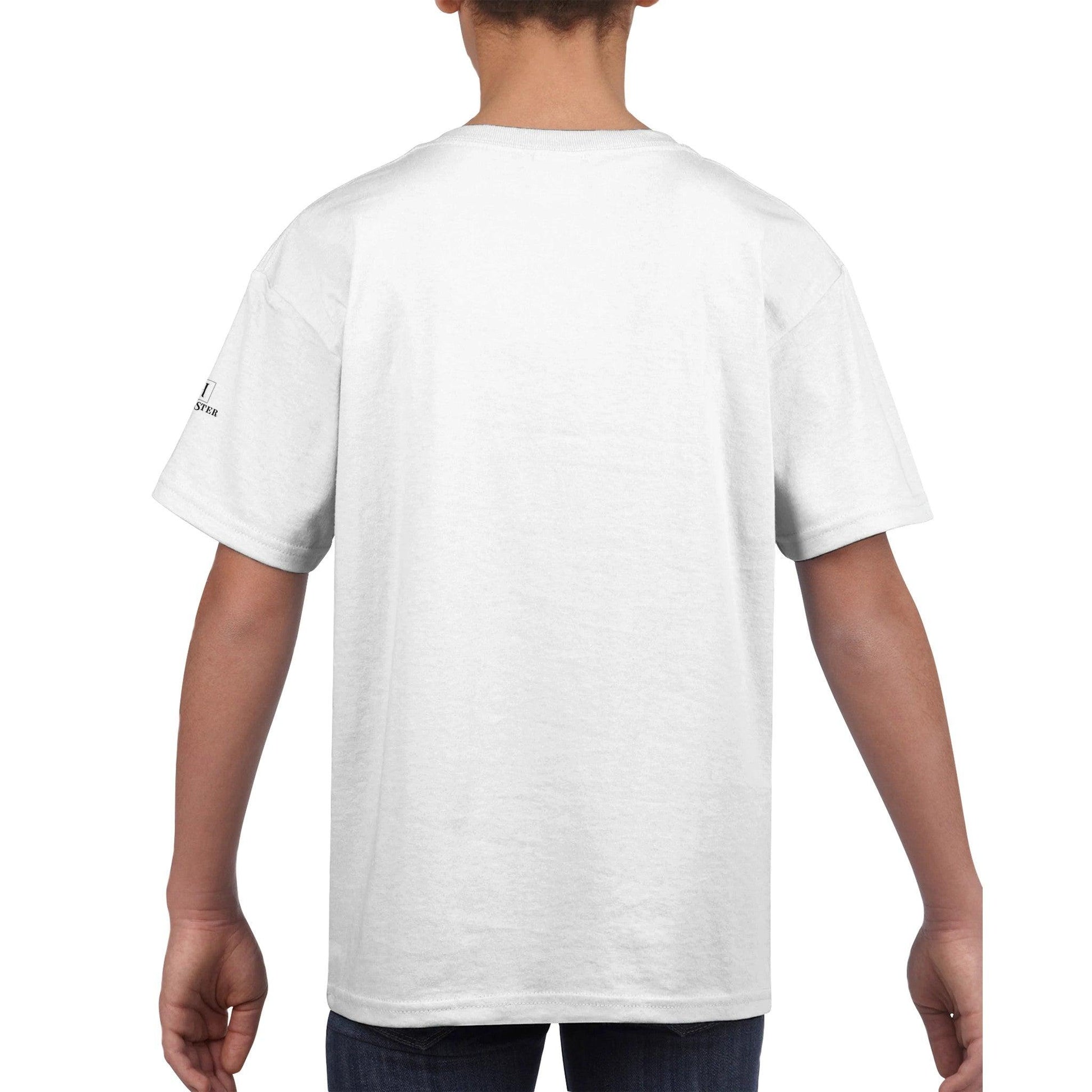 Classic Kids Crewneck T-shirt with Vizsla Paper Quill Design - Hobbster