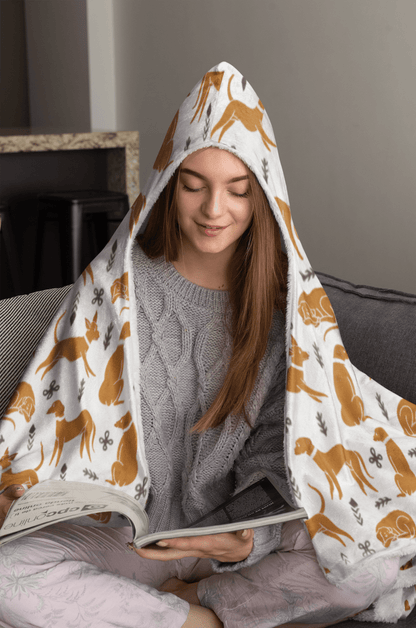 Classic Teen & Kids Hooded Blanket featuring multiple Rhodesian Ridgeback design - Hobbster