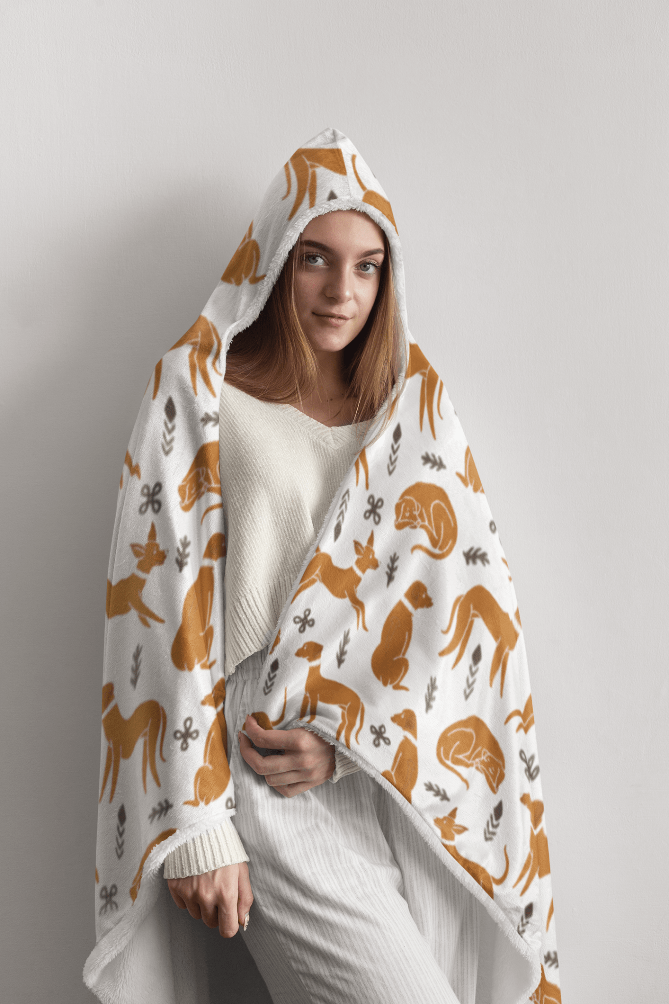 Classic Teen & Kids Hooded Blanket featuring multiple Rhodesian Ridgeback design - Hobbster