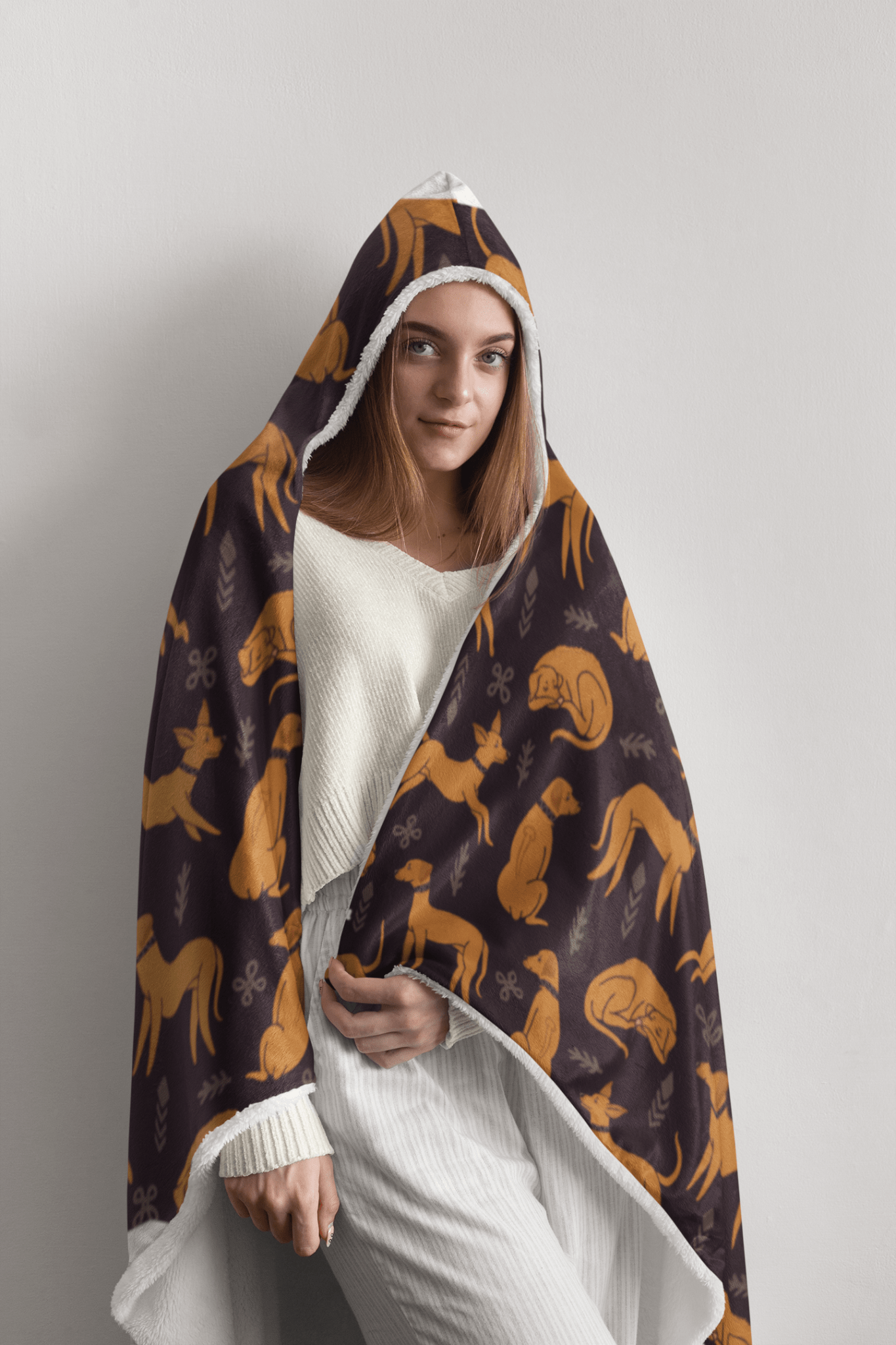 Classic Teen & Kids Hooded Blanket with multiple Rhodesian Ridgeback design - Hobbster