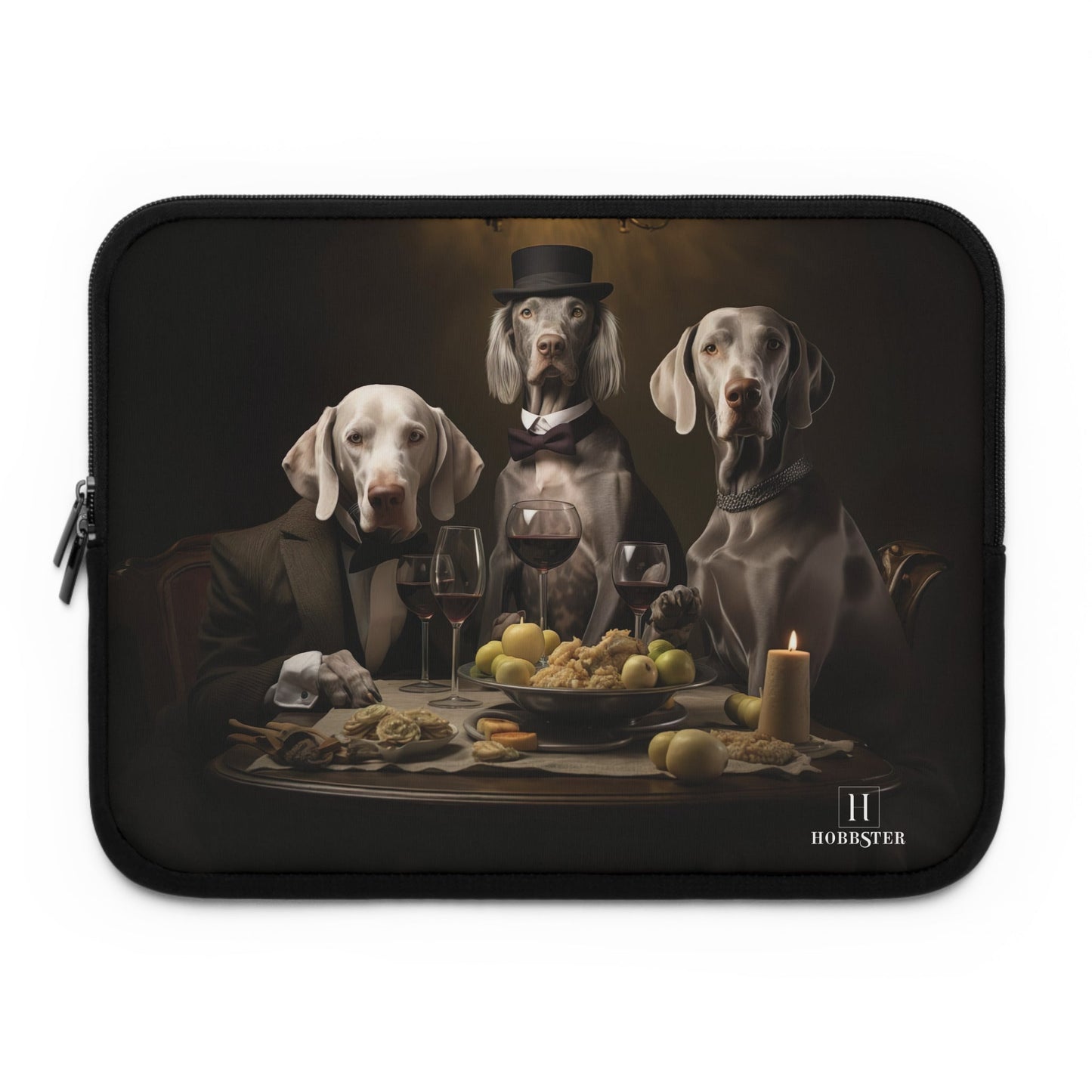 Custom designed Laptop Sleeve featuring classic Weimaraner dog design - Hobbster