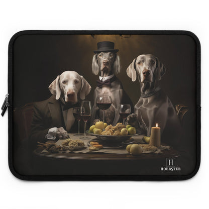 Custom designed Laptop Sleeve featuring classic Weimaraner dog design - Hobbster
