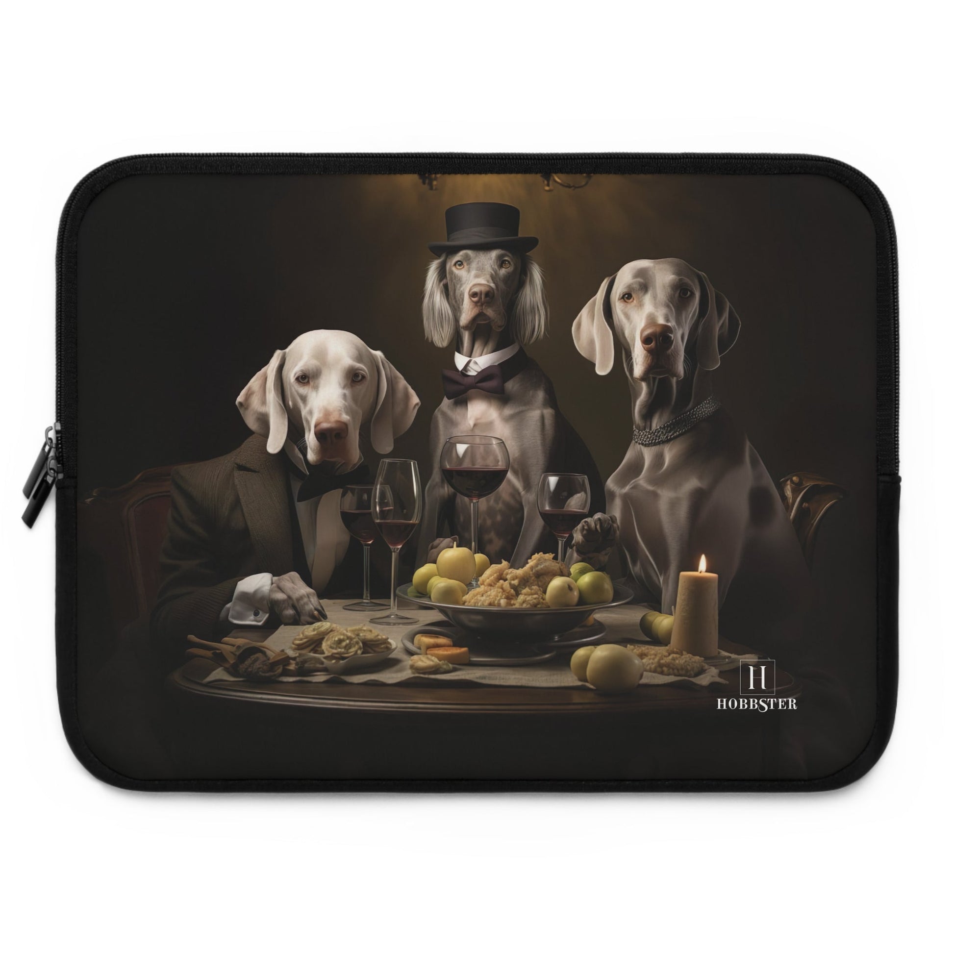 Custom designed Laptop Sleeve featuring classic Weimaraner dog design - Hobbster