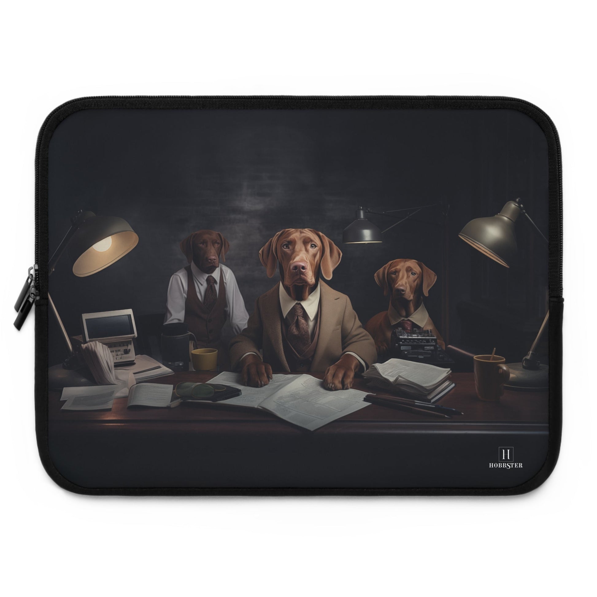 Custom designed Laptop Sleeve featuring Hungarian Vizslas - Hobbster