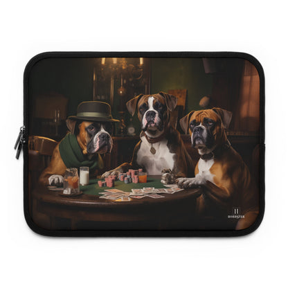 Custom Neoprene Laptop Sleeve featuring Boxer dog design - Hobbster