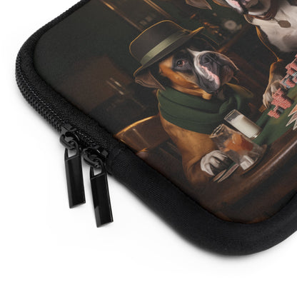 Custom Neoprene Laptop Sleeve featuring Boxer dog design - Hobbster