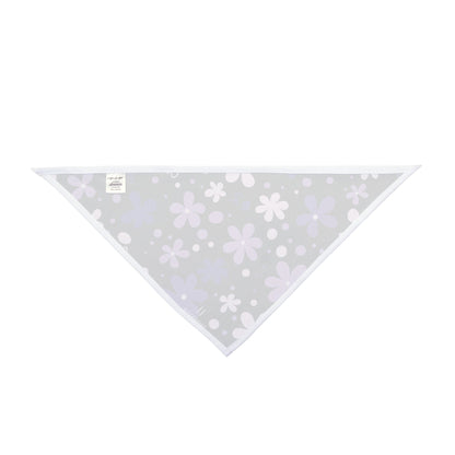 Dog Bandana featuring unique purple boho flowers - Hobbster