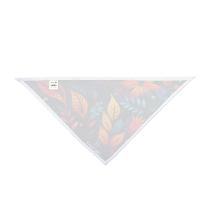 Dog Bandana featuring unique vivid boho plants design - Hobbster