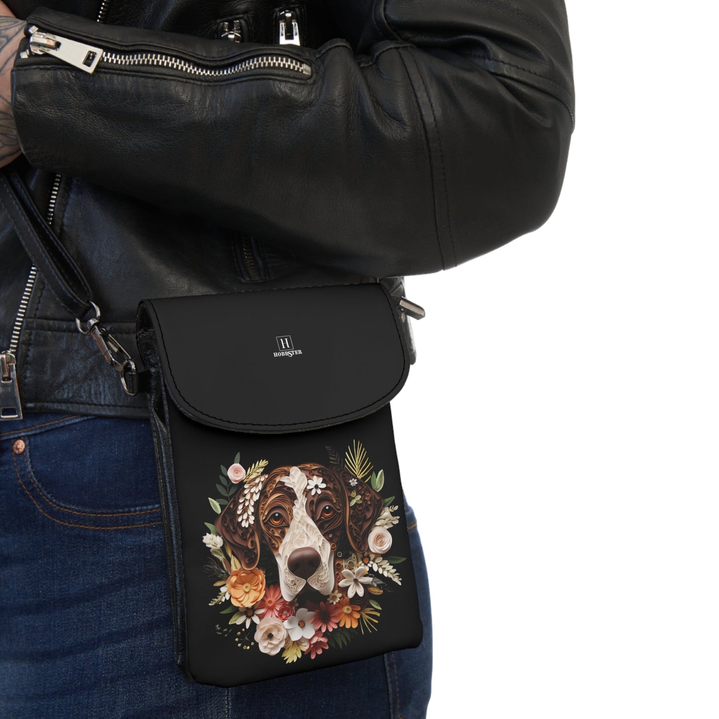 German Short Hair Pointer Small Cell Phone Wallet - Hobbster