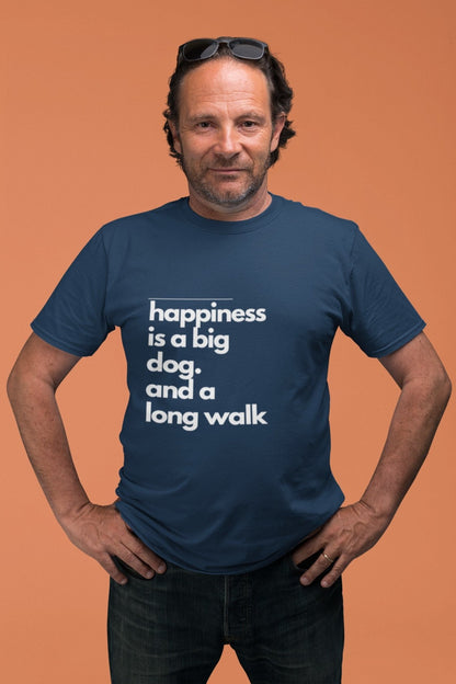 Happiness Is A Big Dog Men's Crewneck T-shirt - Hobbster