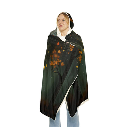 Hooded Sherpa Blanket featuring a Sam Toft Style Design - Hobbster