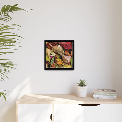 Inspired by Nature Matte Black Canvas Picture Frame of Autumn Leaves - Hobbster