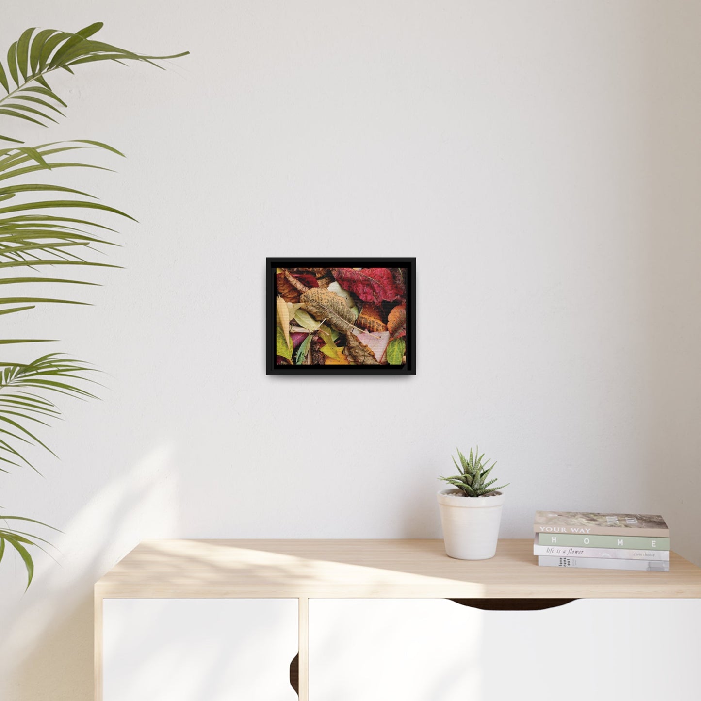 Inspired by Nature Matte Black Canvas Picture Frame of Autumn Leaves - Hobbster