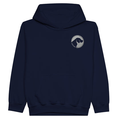 Kids Classic Pullover Hoodie with Embroidered Labrador Logo - Hobbster