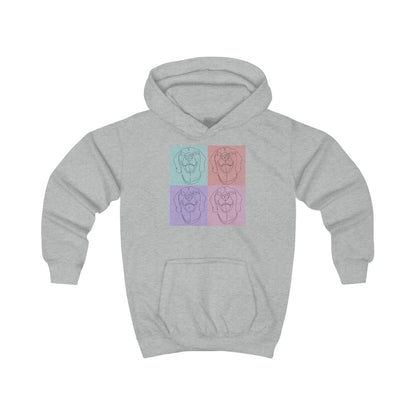 Kids Hoodie with Rhodesian Ridgeback Tile Effect Design - Hobbster