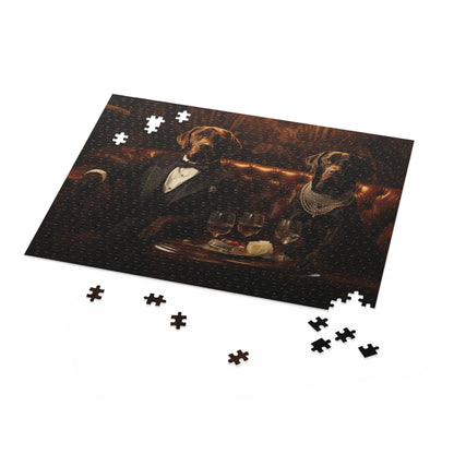 Labrador Art Deco Design Jigsaw Puzzle (252 or 500-Piece) - Hobbster