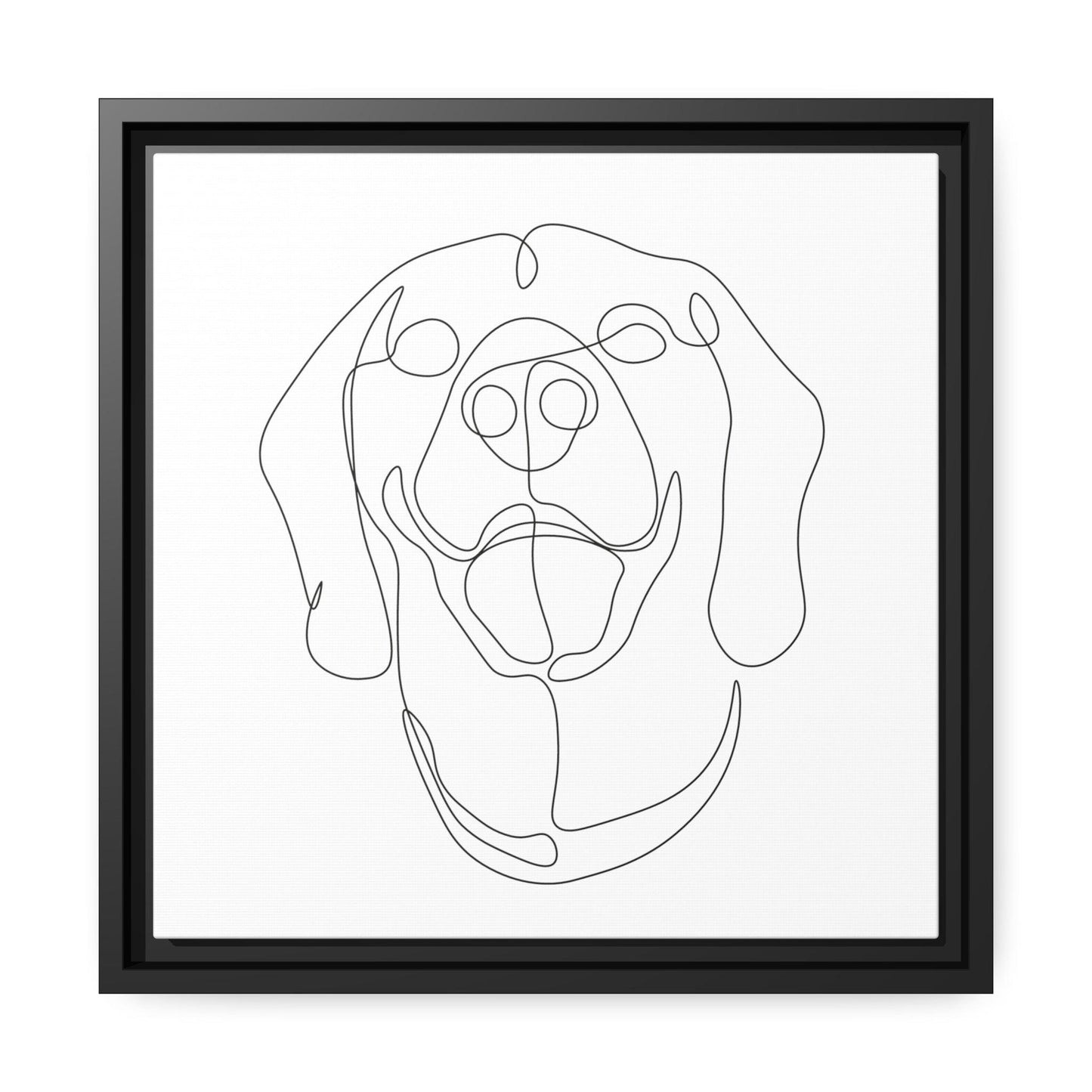 Matte Black Canvas Picture Frame of Rhodesian Ridgeback on a Tile Effect Design - Hobbster