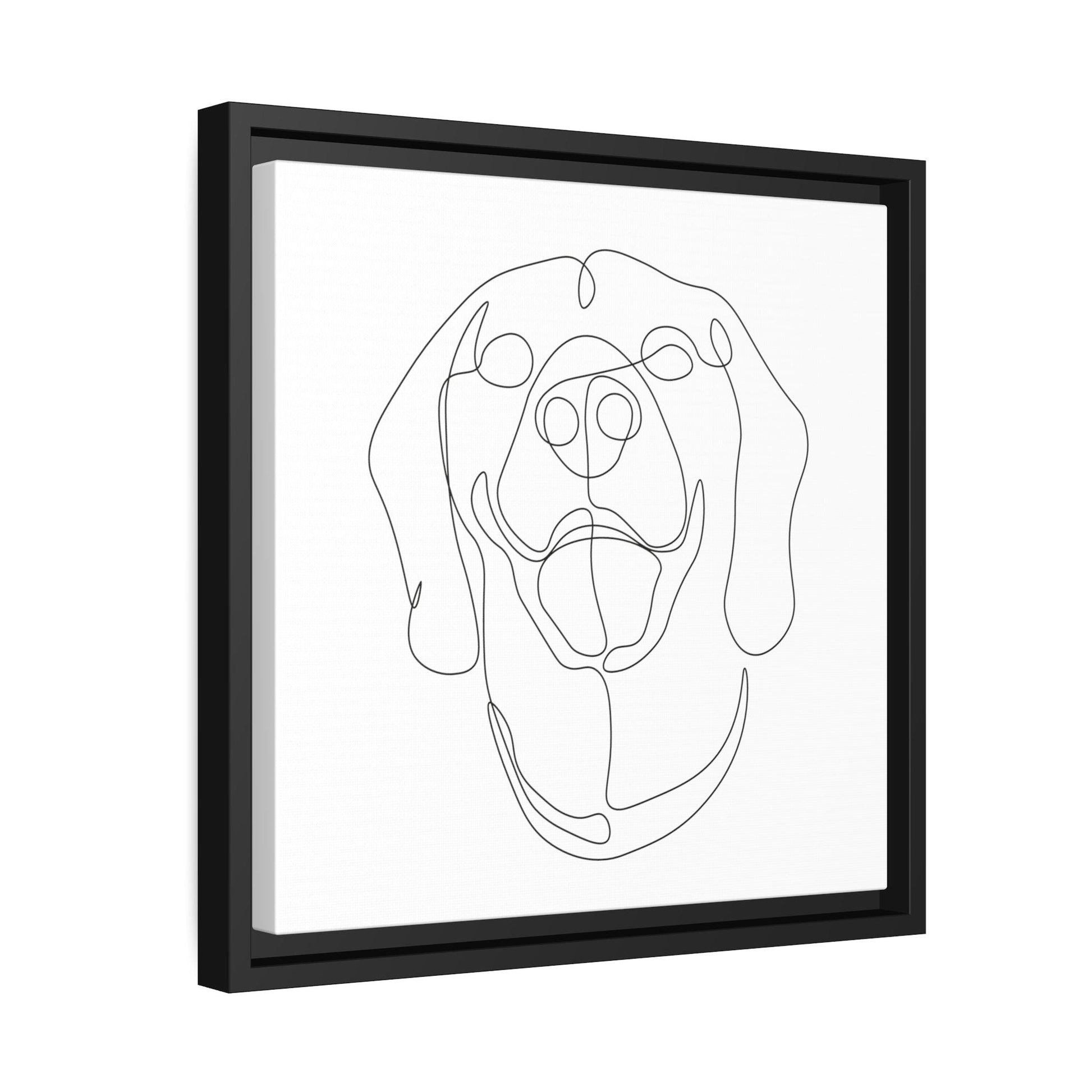 Matte Black Canvas Picture Frame of Rhodesian Ridgeback on a Tile Effect Design - Hobbster