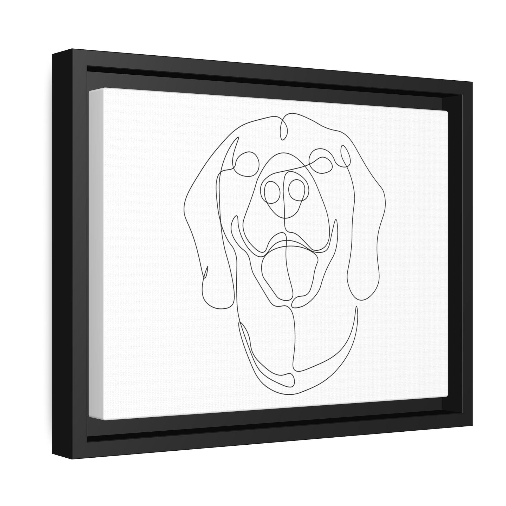 Matte Black Canvas Picture Frame of Rhodesian Ridgeback on a Tile Effect Design - Hobbster