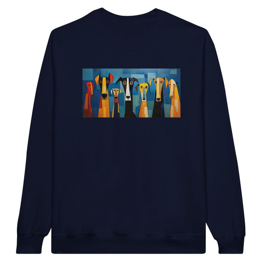 Men's Classic Crewneck Sweatshirt Featuring The Original Dog Pack - Hobbster