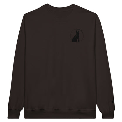 Men's Classic Crewneck Sweatshirt with embroidered German Shepherd logo - Hobbster