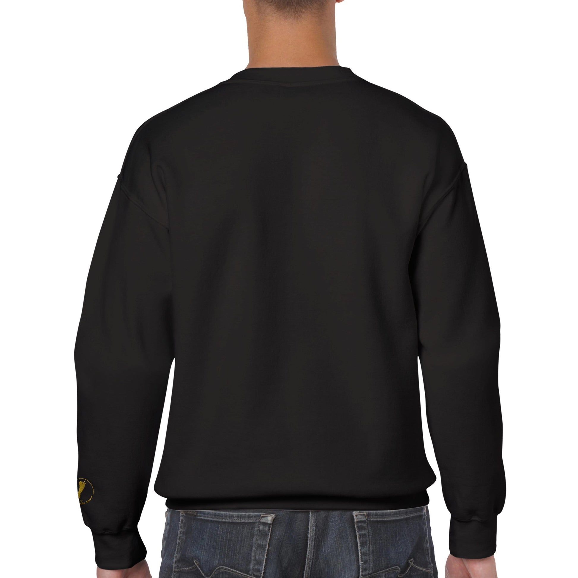 Men's Classic Crewneck Sweatshirt with Embroidered Golden Retriever Logo - Hobbster