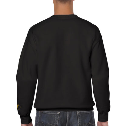 Men's Classic Crewneck Sweatshirt with Embroidered Golden Retriever Logo - Hobbster