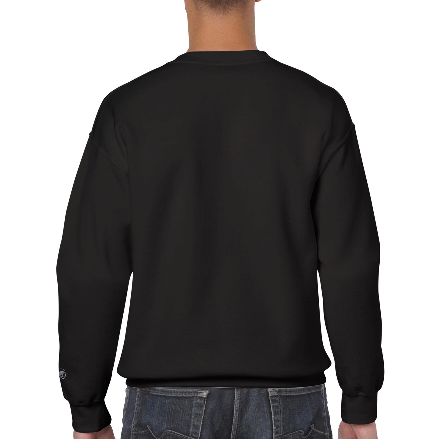 Men's Classic Crewneck Sweatshirt with Embroidered Greyhound Logo - Hobbster