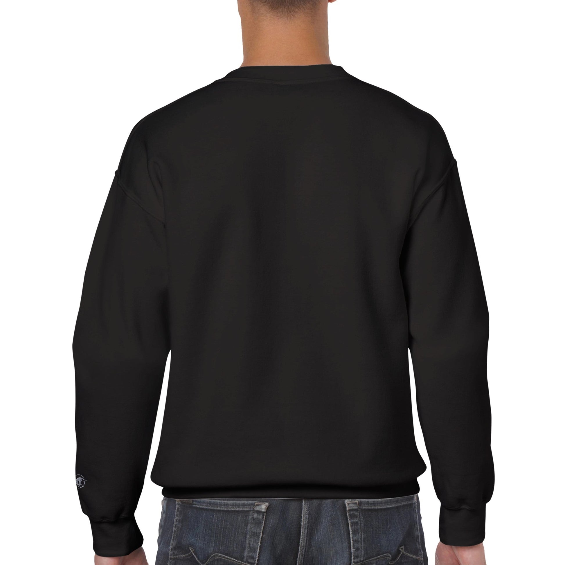 Men's Classic Crewneck Sweatshirt with Embroidered Greyhound Logo - Hobbster