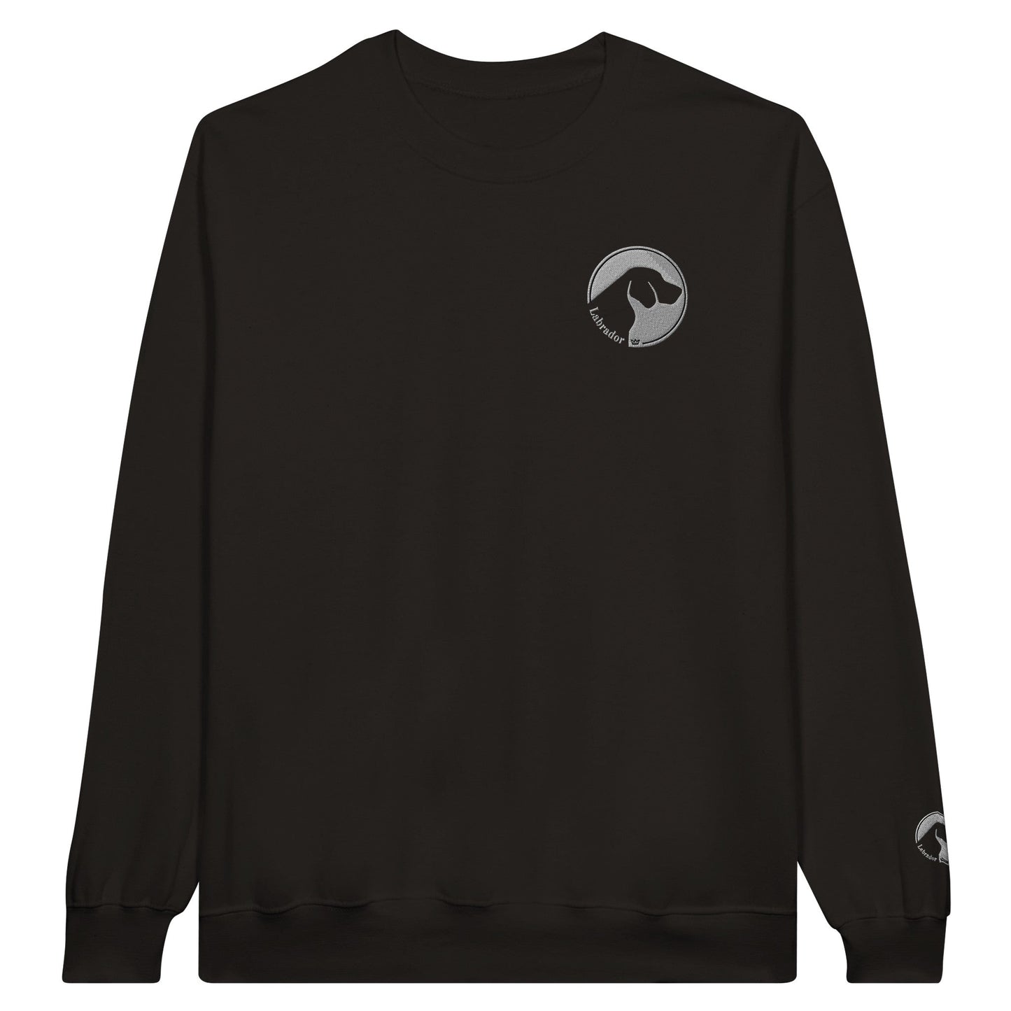 Men's Classic Crewneck Sweatshirt with Labrador Embroidered Logo - Hobbster