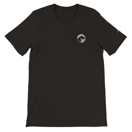 Men's Crewneck T-shirt with Embroidered Labrador Logo - Hobbster
