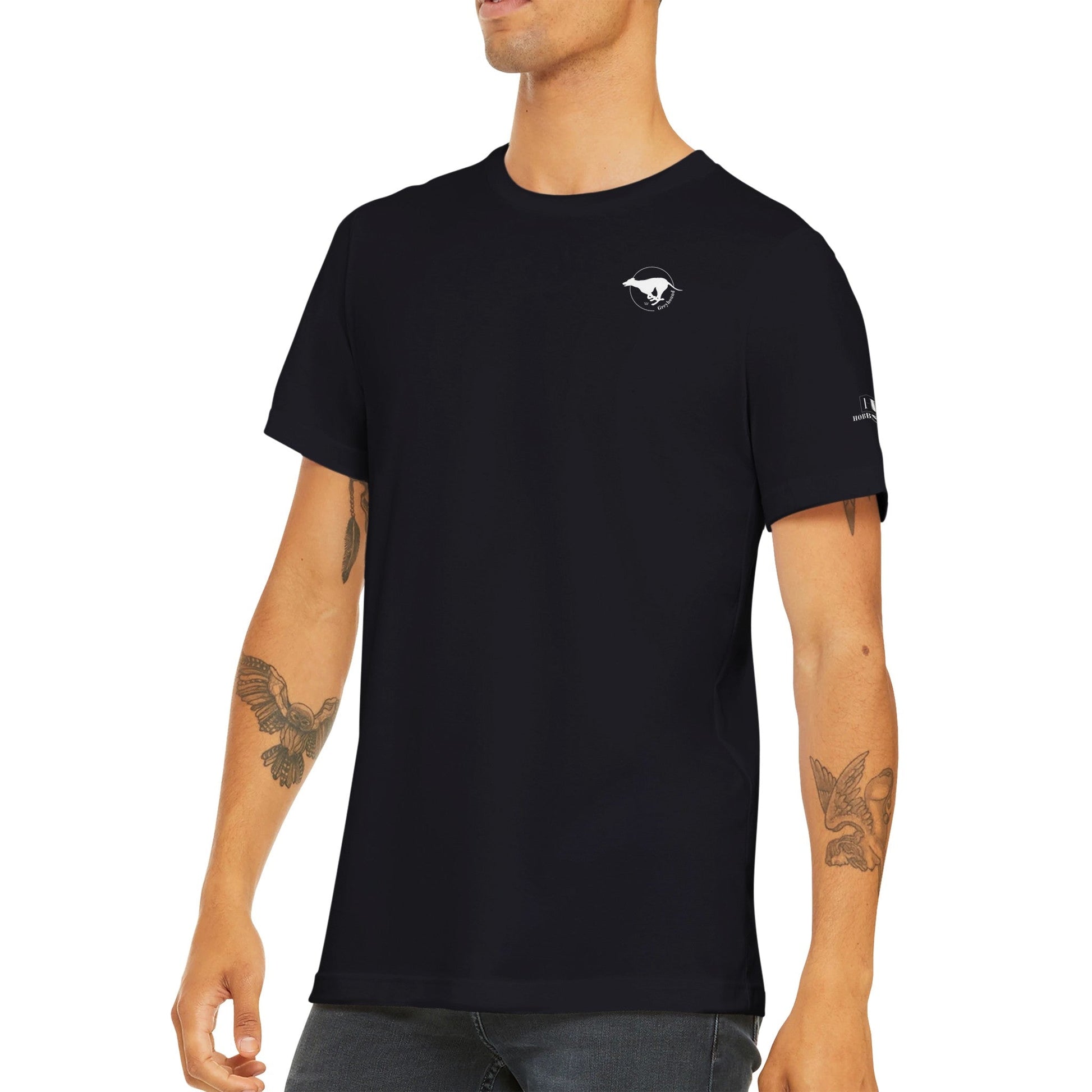 Men's Crewneck T-shirt with Greyhound logo - Hobbster