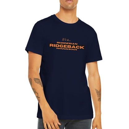 Men's Crewneck T-shirt with Rhodesian Ridgeback slogan - Hobbster