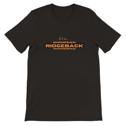 Men's Crewneck T-shirt with Rhodesian Ridgeback slogan - Hobbster