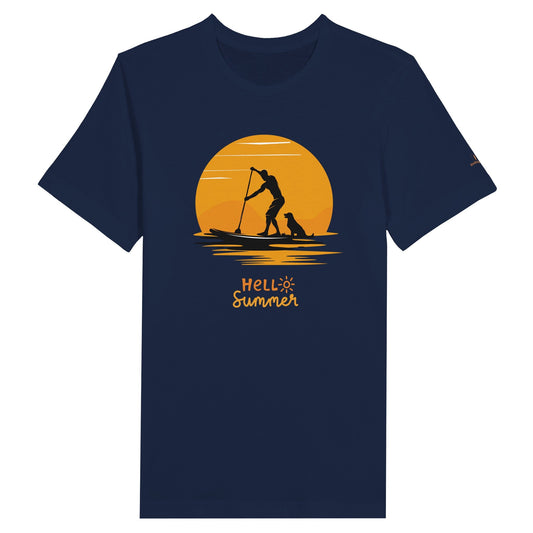 Men's Premium Hello Summer Crewneck T - shirt - Hobbster