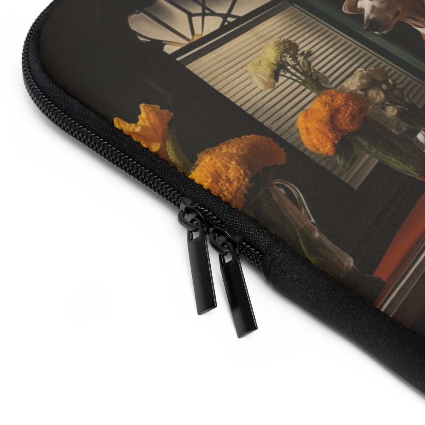 Neoprene Laptop Sleeve featuring Art Deco Greyhound Design - Hobbster