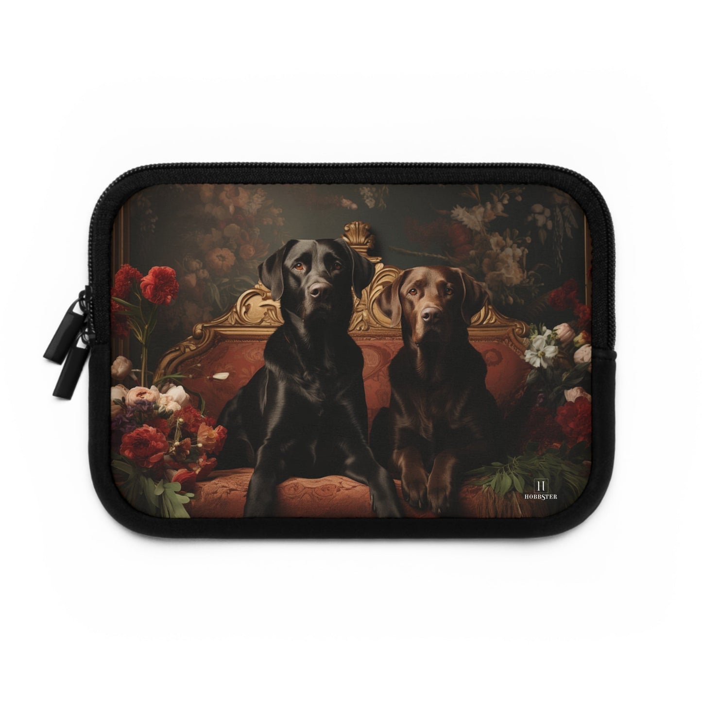 Neoprene Laptop Sleeve featuring Art Deco Labradors Design - Hobbster