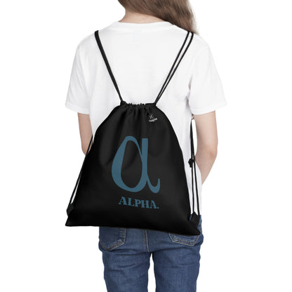 Outdoor Drawstring Bag Featuring Alpha Logo - Hobbster