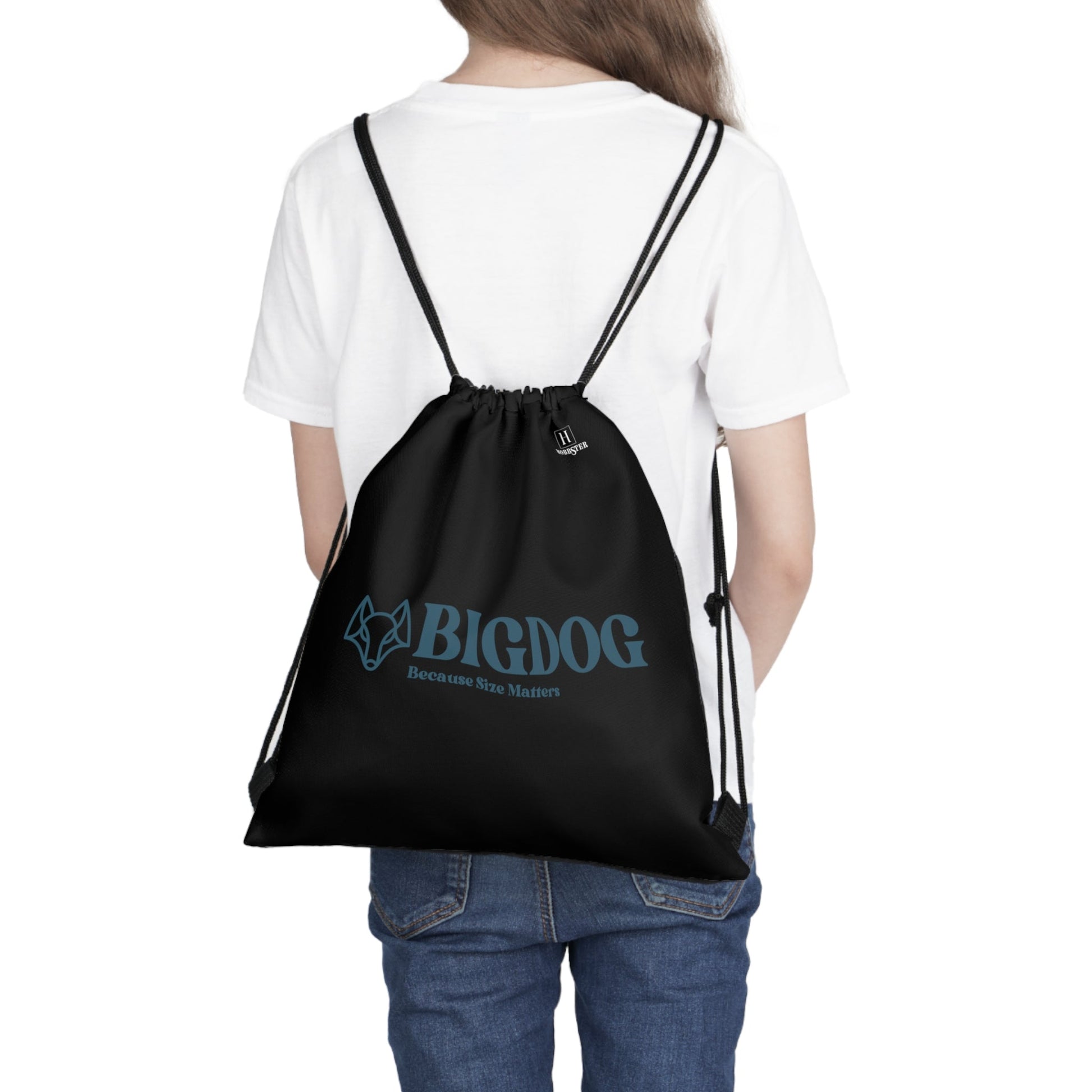 Outdoor Drawstring Bag Featuring Big Dog Slogan - Hobbster