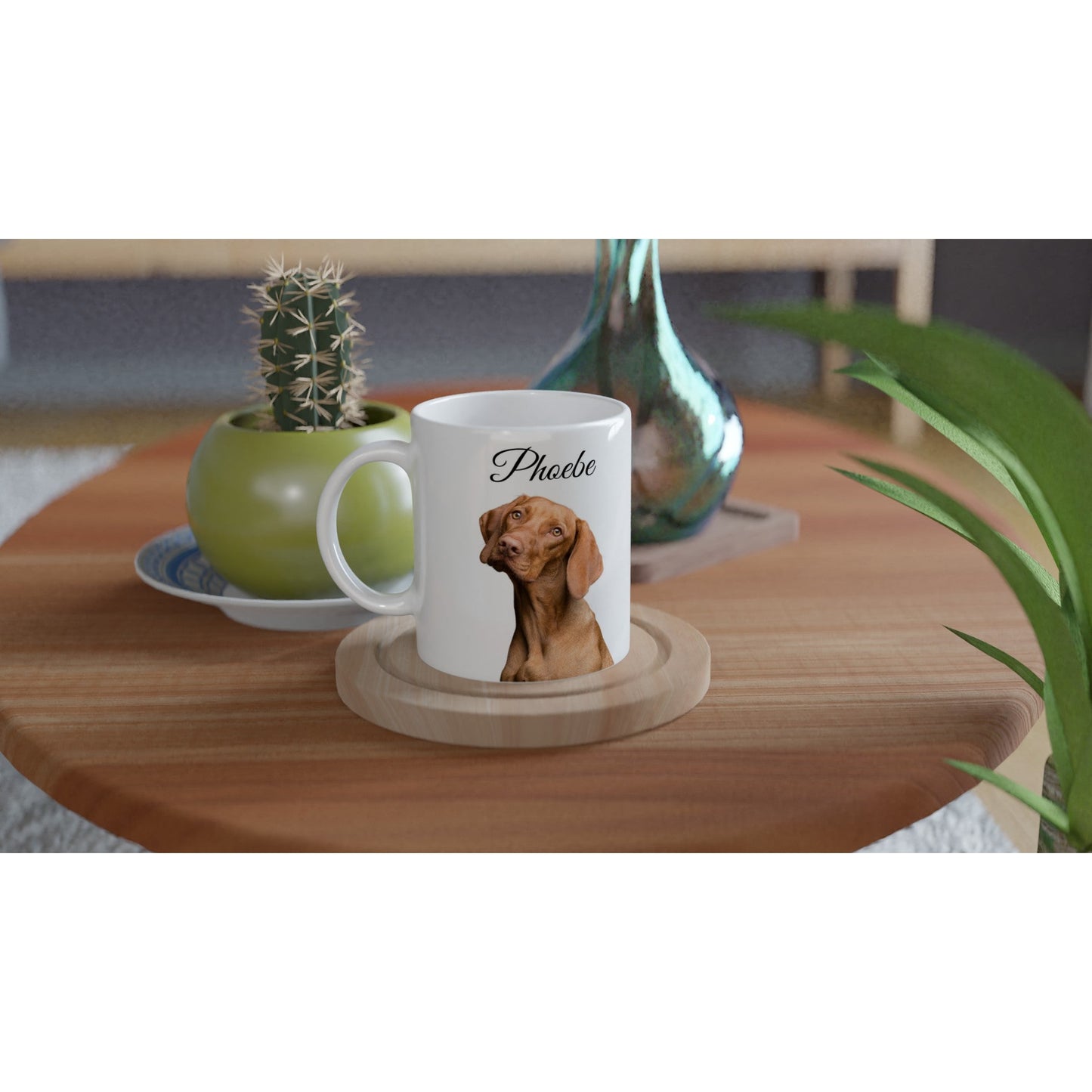 Personalised 11 0z Ceramic Mug | Add Your Own Photo To One Side, Fixed 'Dog Mama' On Other Side - Hobbster