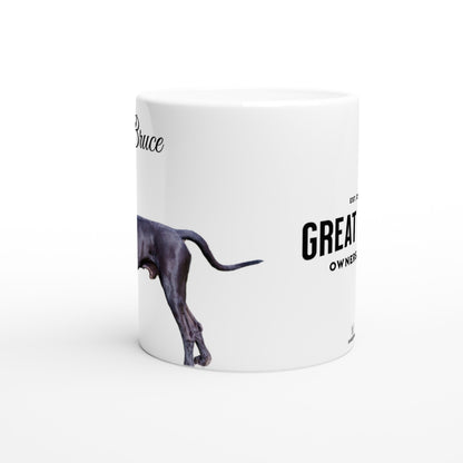 Personalised 11 0z Ceramic Mug | Add Your Own Photo To One Side, Fixed Great Dane Owners Club On Other Side - Hobbster