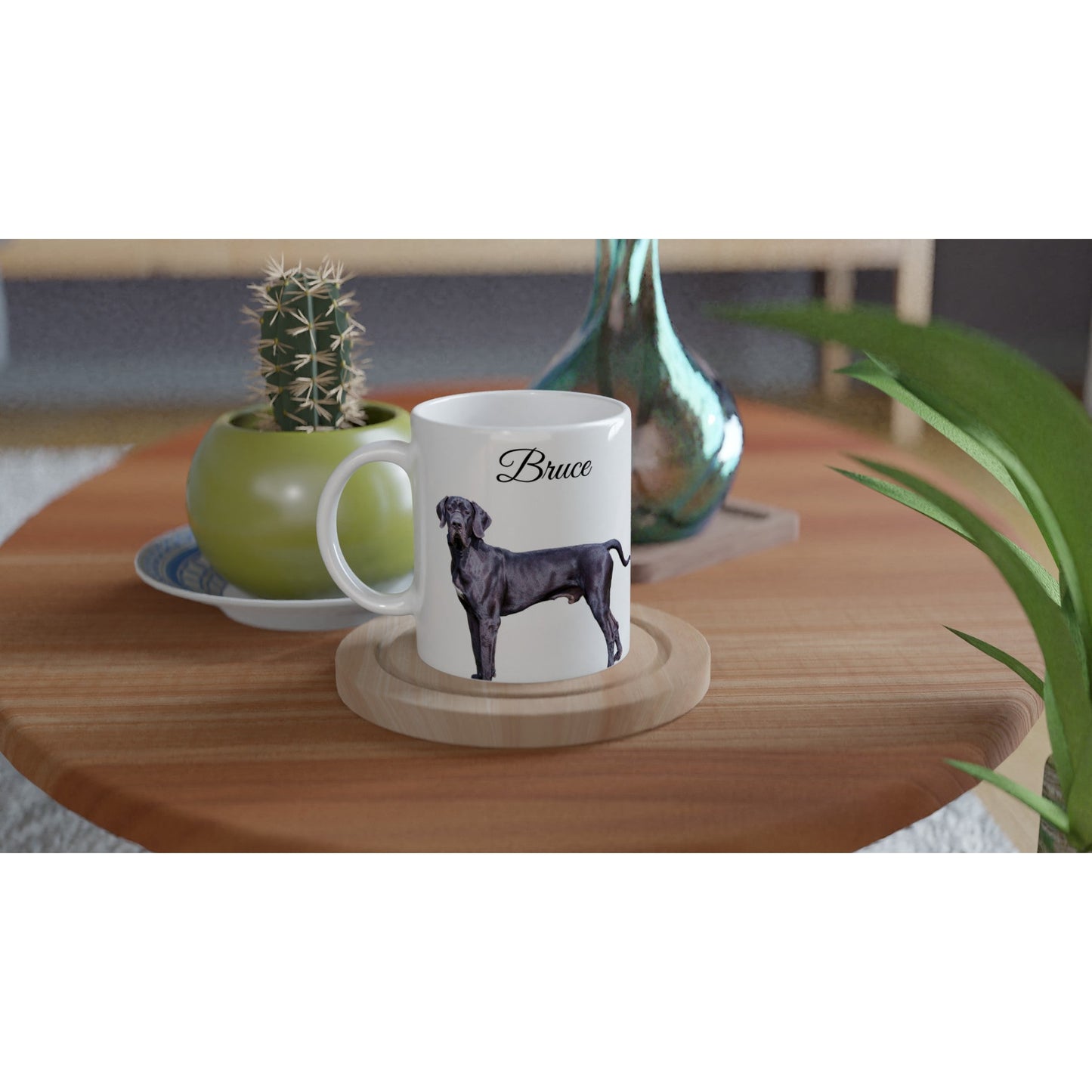 Personalised 11 0z Ceramic Mug | Add Your Own Photo To One Side, Fixed Great Dane Owners Club On Other Side - Hobbster