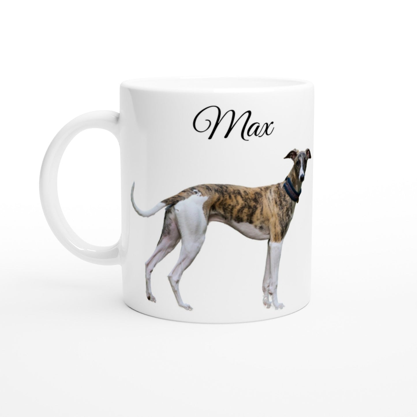 Personalised 11 0z Ceramic Mug | Add Your Own Photo To One Side, Fixed Greyhound Owners Club On Other Side - Hobbster