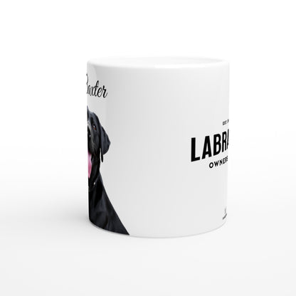 Personalised 11 0z Ceramic Mug | Add Your Own Photo To One Side, Fixed Labrador Owners Club On Other Side - Hobbster