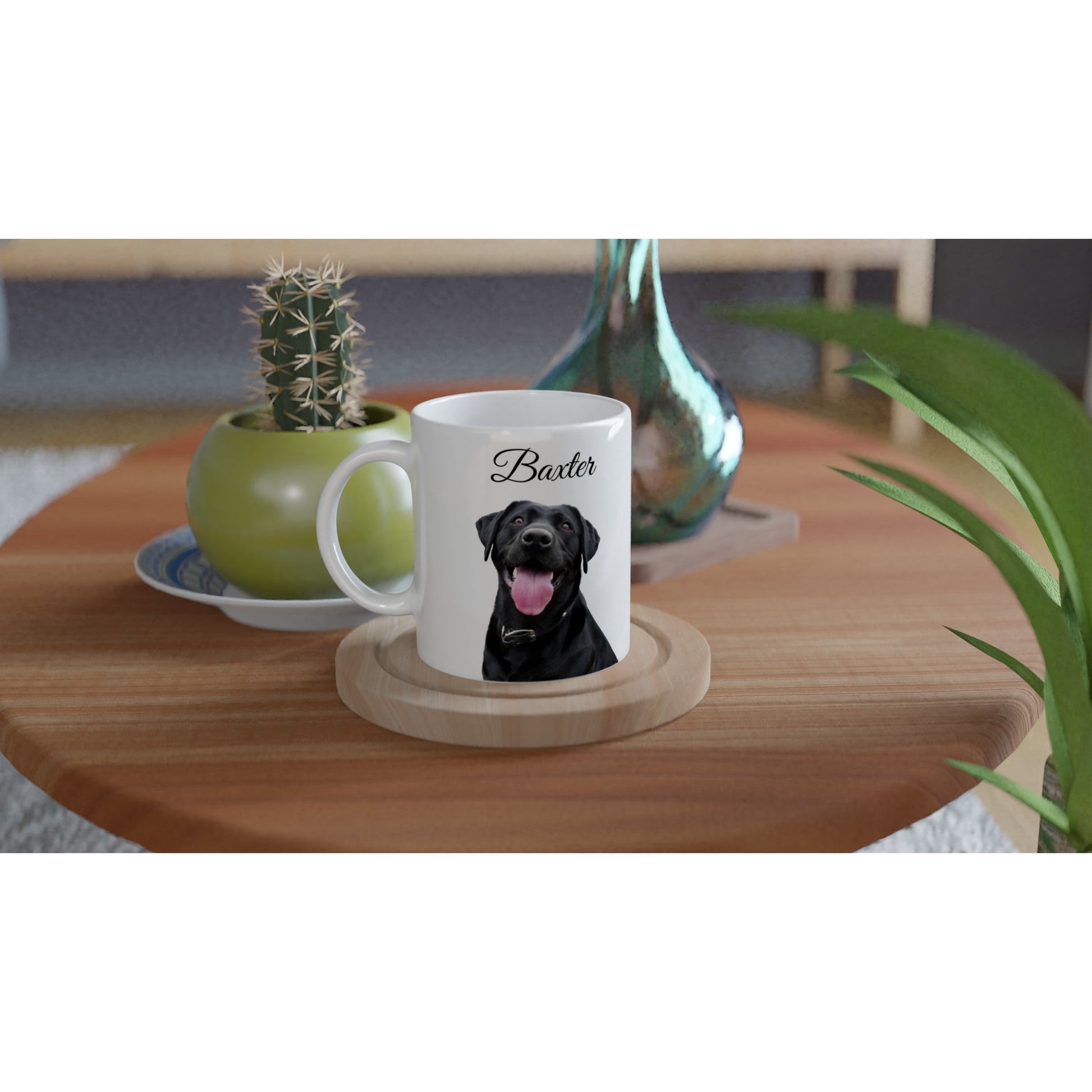 Personalised 11 0z Ceramic Mug | Add Your Own Photo To One Side, Fixed Labrador Owners Club On Other Side - Hobbster