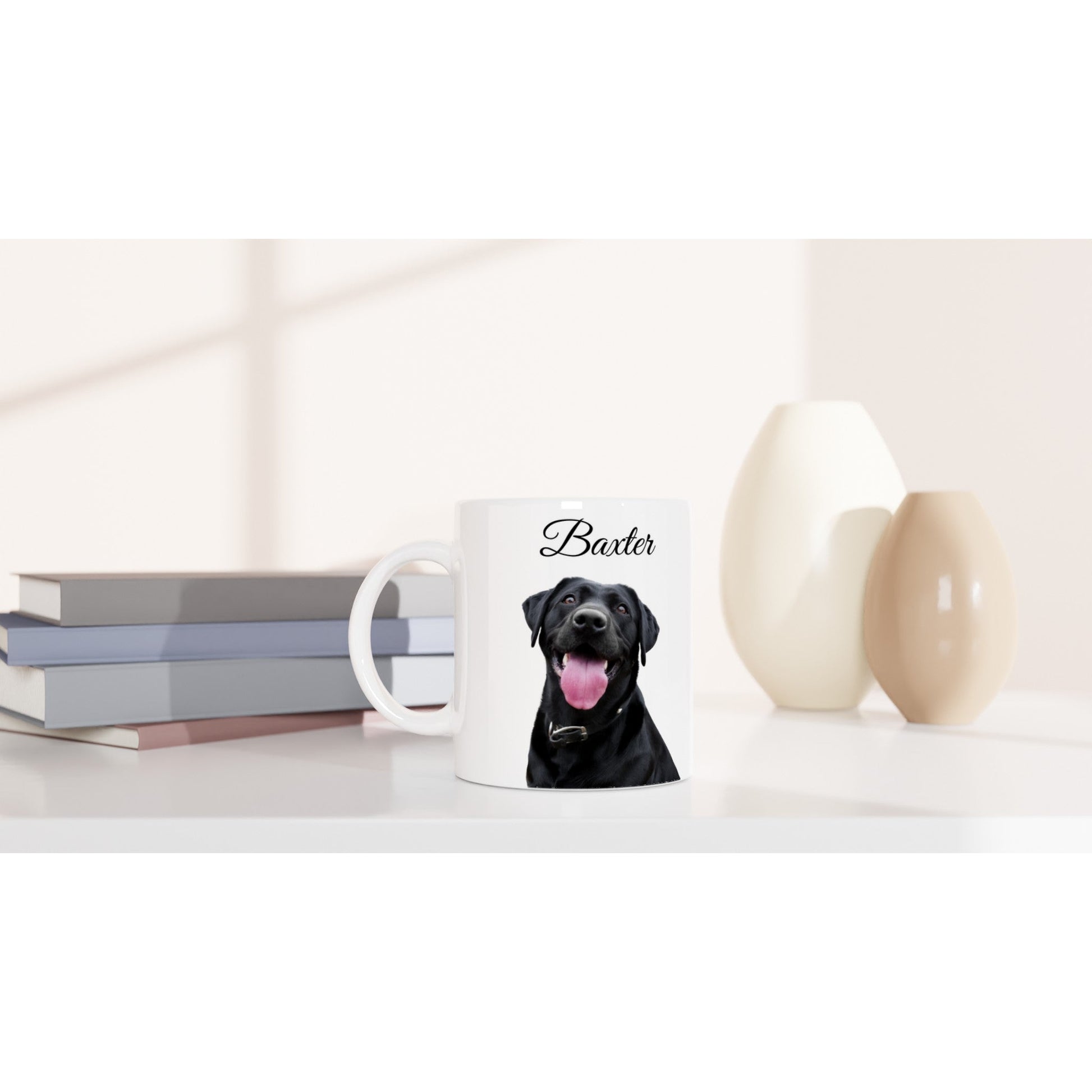 Personalised 11 0z Ceramic Mug | Add Your Own Photo To One Side, Fixed Labrador Owners Club On Other Side - Hobbster